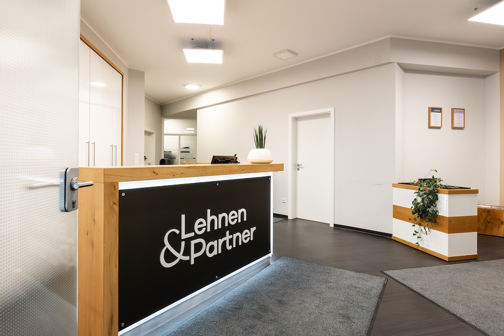 Lehnen & Partner Empfangsbereich am Standort Prüm