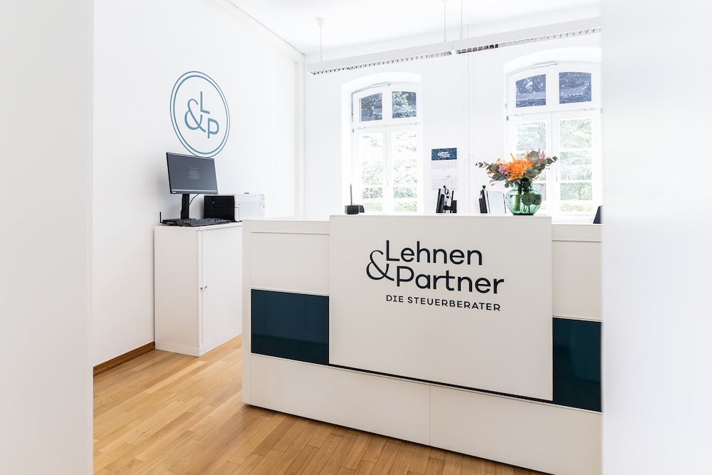 Empfangsbereich Steuerberatung Lehnen & Partner am Standort Kirchberg