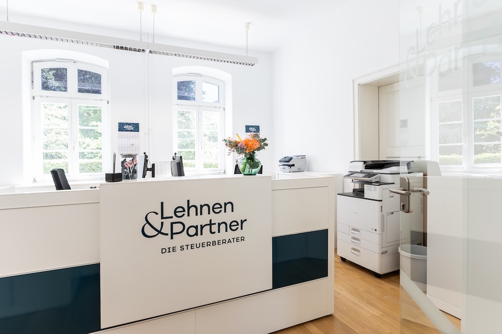 Empfangsbereich Steuerberatung Lehnen & Partner am Standort Kirchberg